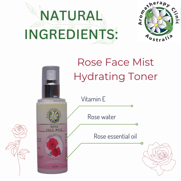 Rose face mist hydrating toner natural ingredients