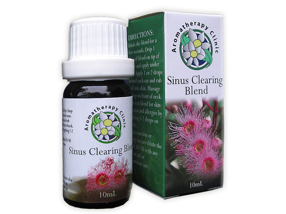 Aromatherapy Clinic Sinus Clearing Blend product bottle and box