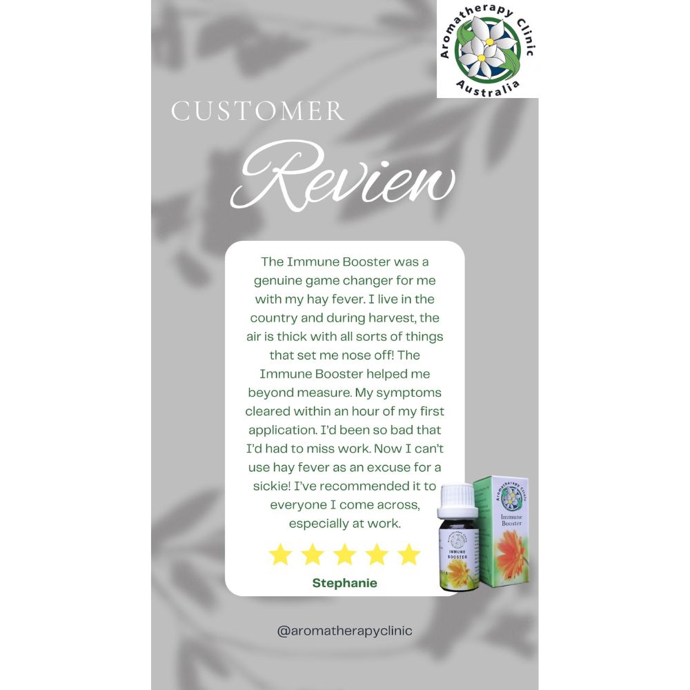 Aromatherapy Clinic Immune Booster customer feedback